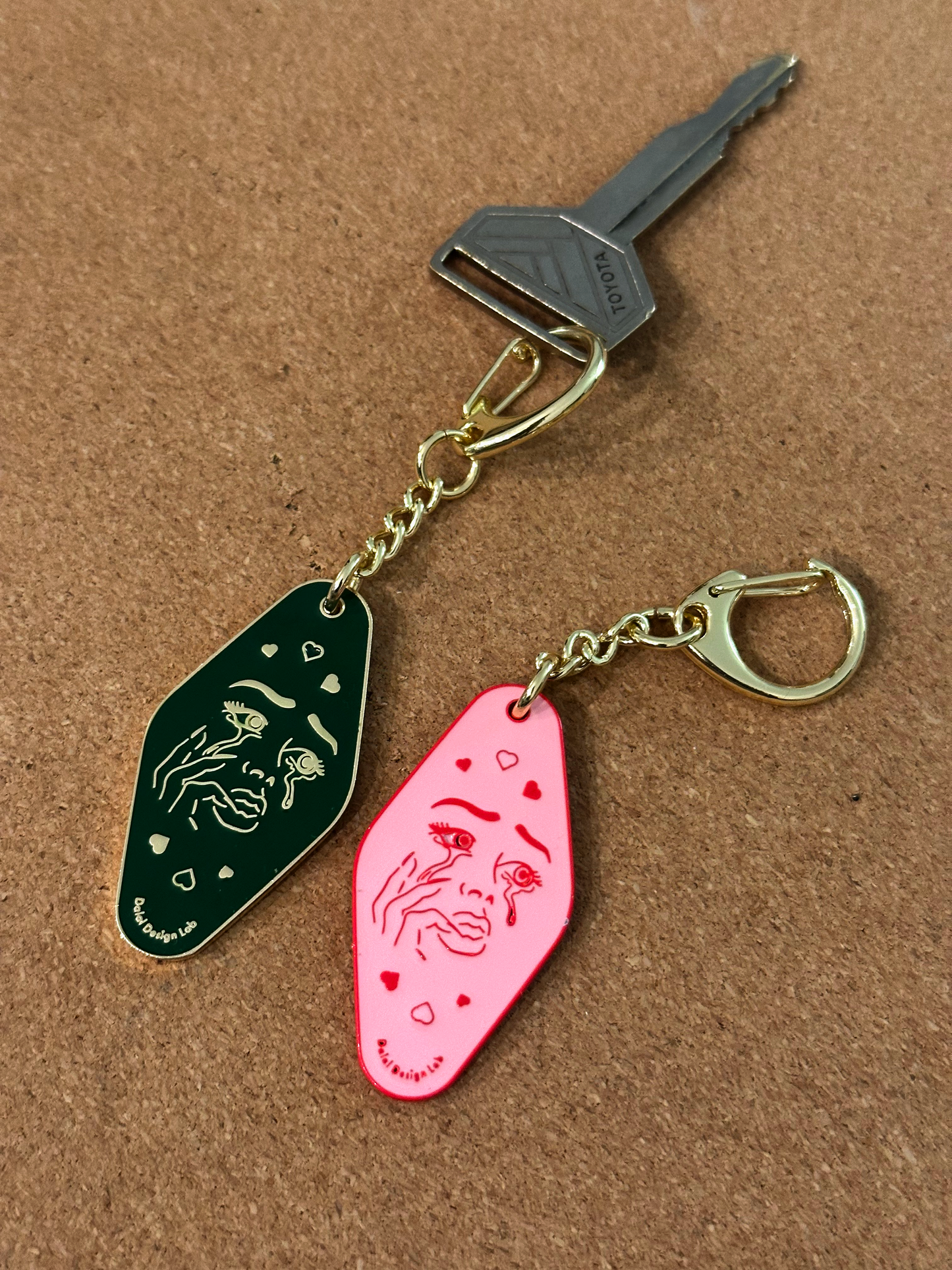 Crying in the car keychain