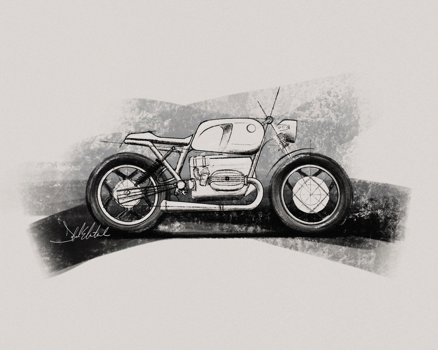 BMW R80 Motorcycle Print