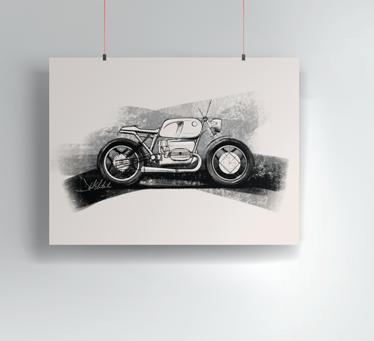 BMW R80 Motorcycle Print